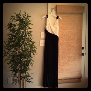 Size 10 Ralph Lauren formal black and white dress